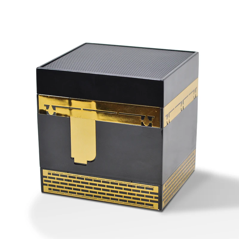 

2020 quran mp3 sq109s cube black square koran player rgb Islamic portable remote quran speaker, Black+golden