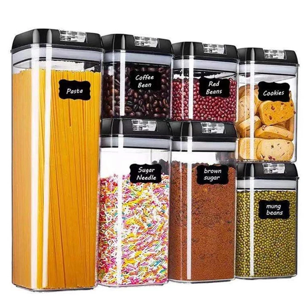 

Kitchen & Pantry Organization Airtight Food Storage Containers Set Plastic Canisters with Durable Lids