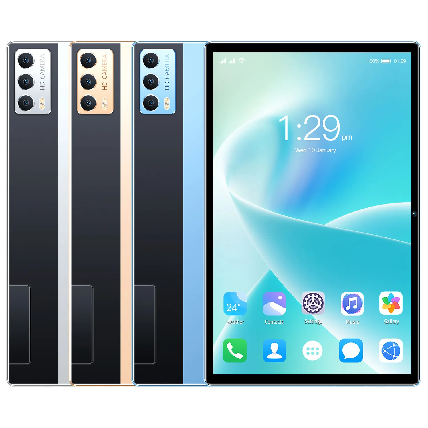 

10.1 inch 64GB deca core 5+13MP camera Android 12 Tablet fast Charger Tablet PC