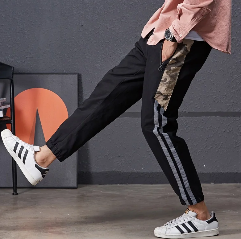 

custom pants men reflect pants mens streetwear pants, Customized color