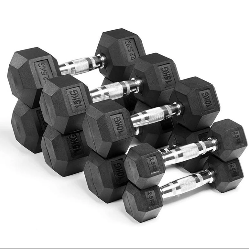 

Rubber Hex Dumbbell