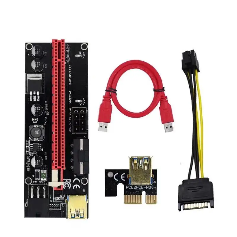 

Factory Outlet PCIE X1 to X16 Extender Cable Gold Ver 009S Riser Card for Graphics Card