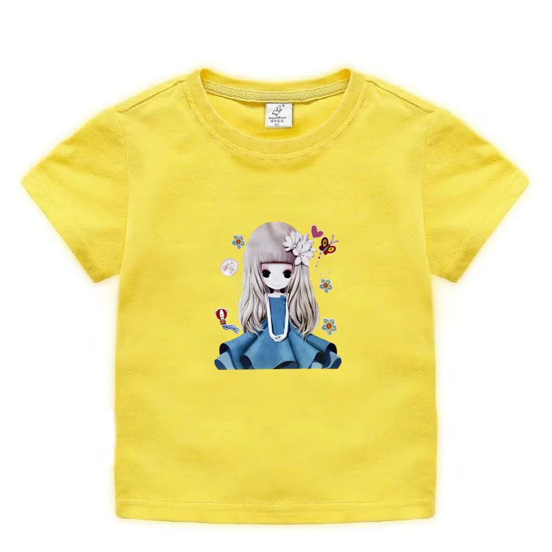 

New Premium Children Clothes Pink Girls T Shirt For Little 2 to 7t Years Child