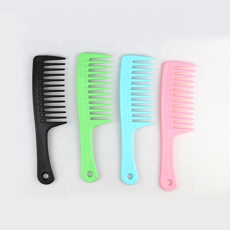 

Styling Hair Comb Professional Carbon Fiber Anti Static Chemical And Heat Resistant Wide Tooth Comb, Purple, green, pink, black