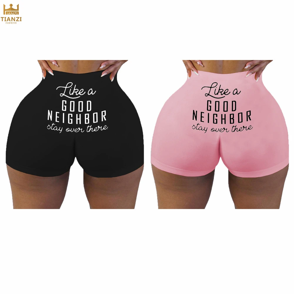 

S6820 - women fashion casual letter print shorts