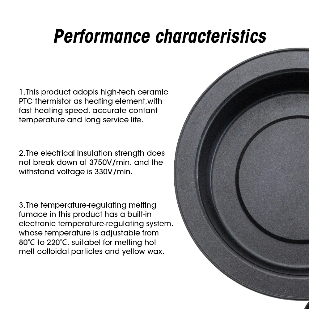 Ptc Hot Melt Glue Stove Keratin Glue Melting Pot Adjustable Temperature