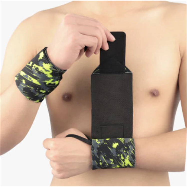 

colorful weightlifting Knee wrap powerlifting GYM WRIST WRAPS bands fitness, Customized color