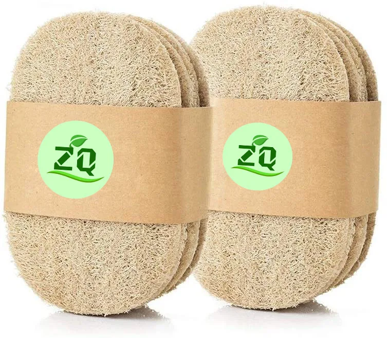 

Natural Biodegradable Plant Loofah Kitchen Cleaning Sponge Dish Washing Loofah Pads Scrubber