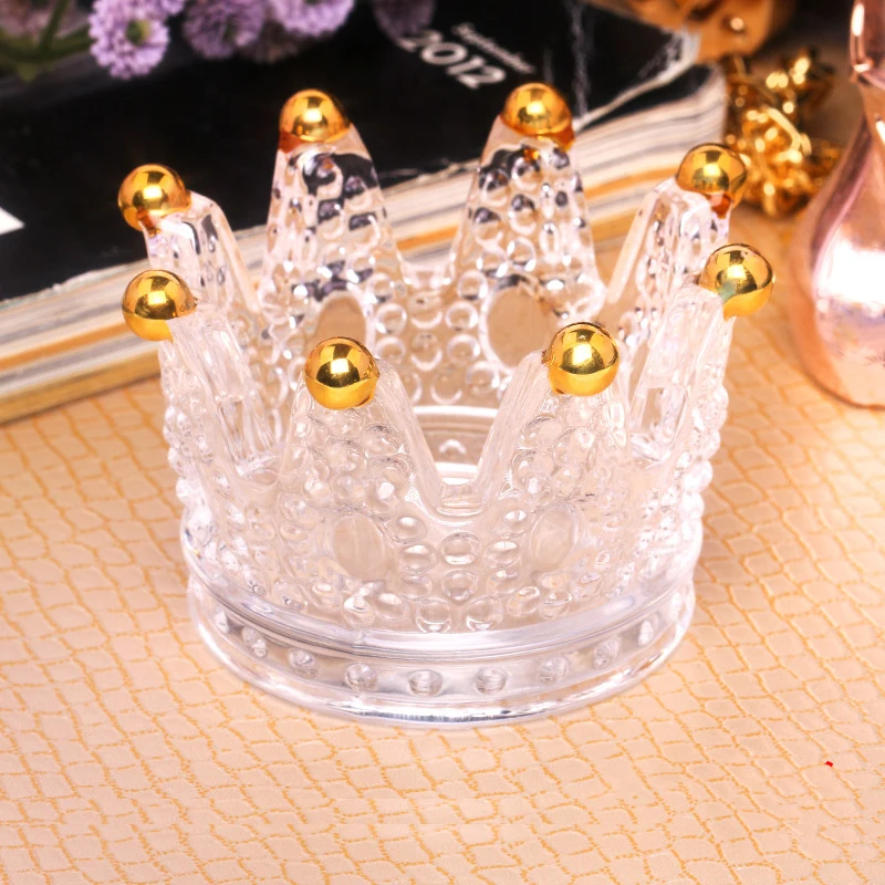 

ANGNYA New Arrival Glass Crown Shape Nail Acrylic Liquid Cup