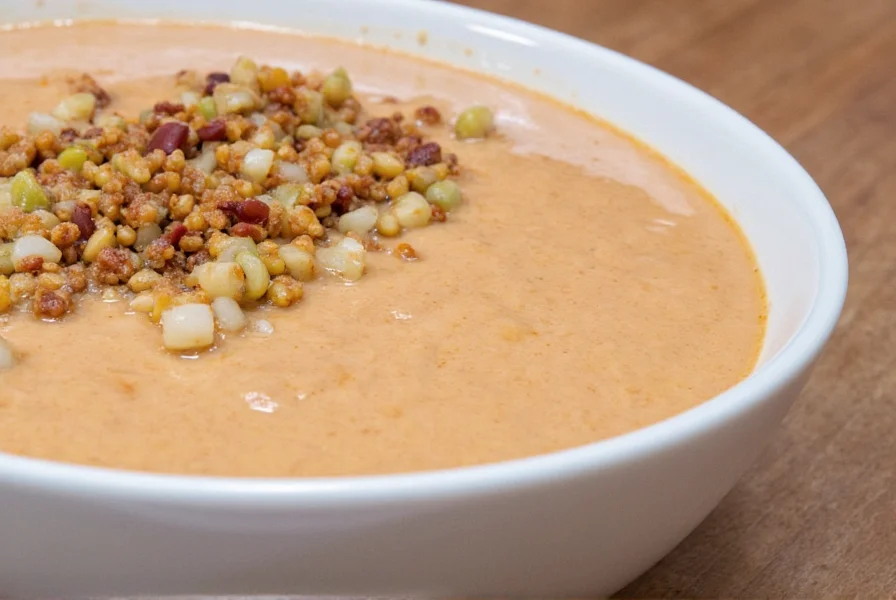 Homemade chipotle crema sauce on counter
