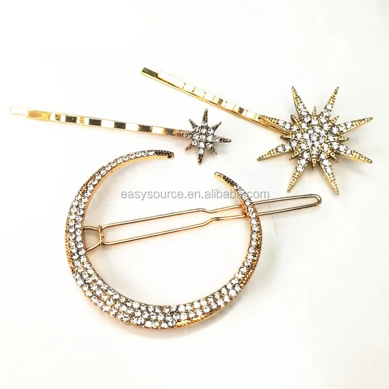 

RE4086 Stars Moon Hair Sticks Wedding Hair Comb Bridal Hair Pins Clips