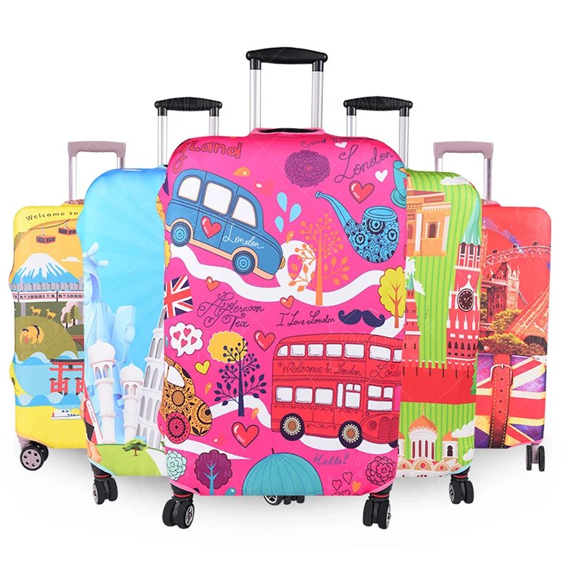 

Polyester luggage elastic spandex suitcase covers, Customized
