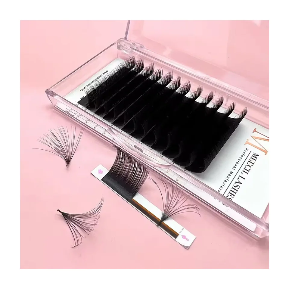 Wholesale Cashmere Individual Lash Extensions Premium Matt Dark Black Private Label Volume Korean Silk Mink Eyelash Extensions