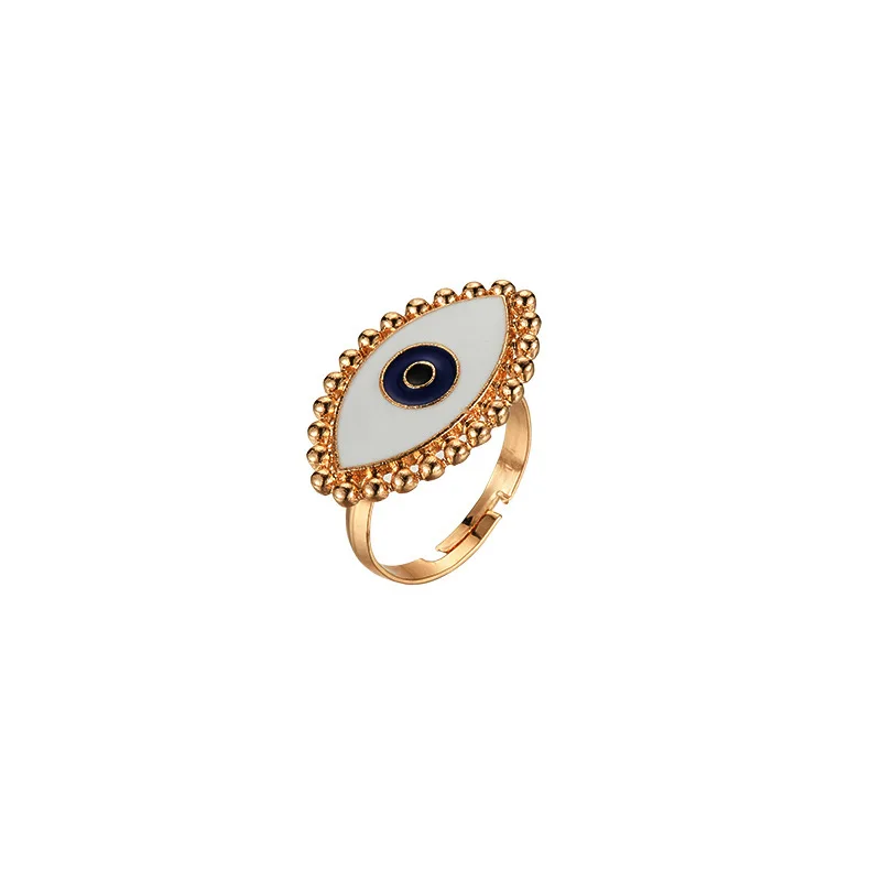 

2021 Sailing Jewelry Oil Droping Trendy Demon Eye Ring Fashion Women Punk Opening Evils Eye Ring