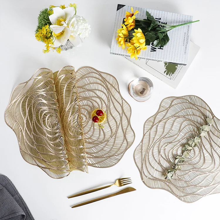 

Nordic Round Placemat PVC, Top Quality Wedding Placemats, Customized color