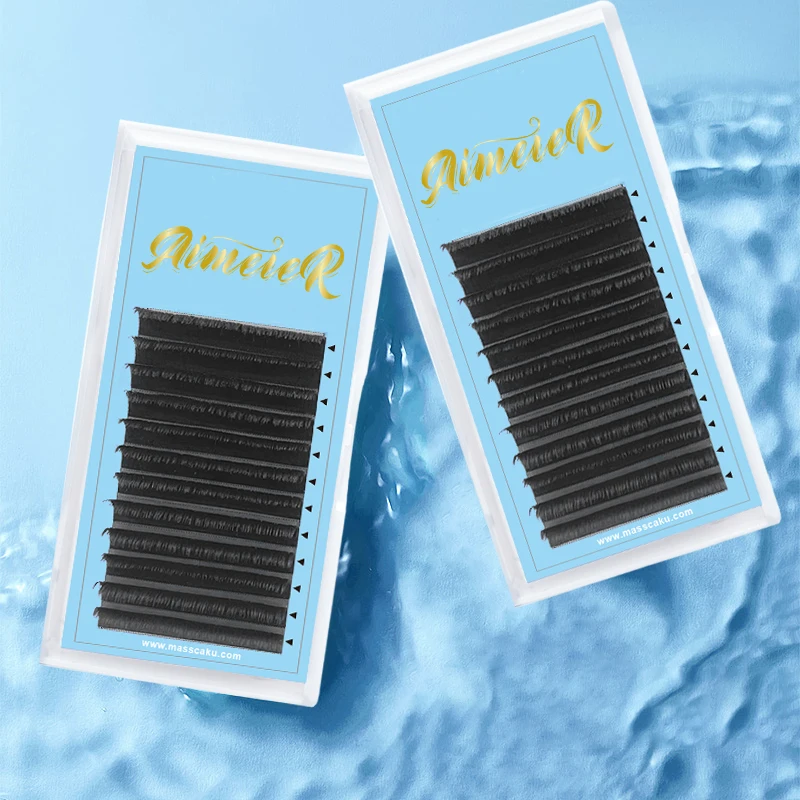 

hot selling 0.03 0.05 0.07 single eyelash extensions with custom packaging eyelash boxes eyelash extensions