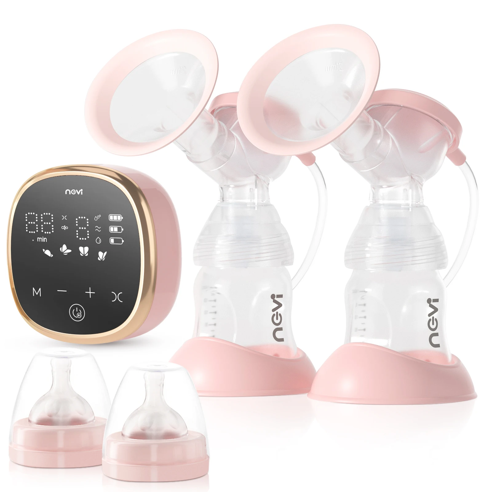 

New Design Mirror Screen Natural Breastfeeding Pump Double Electric Breast Pump