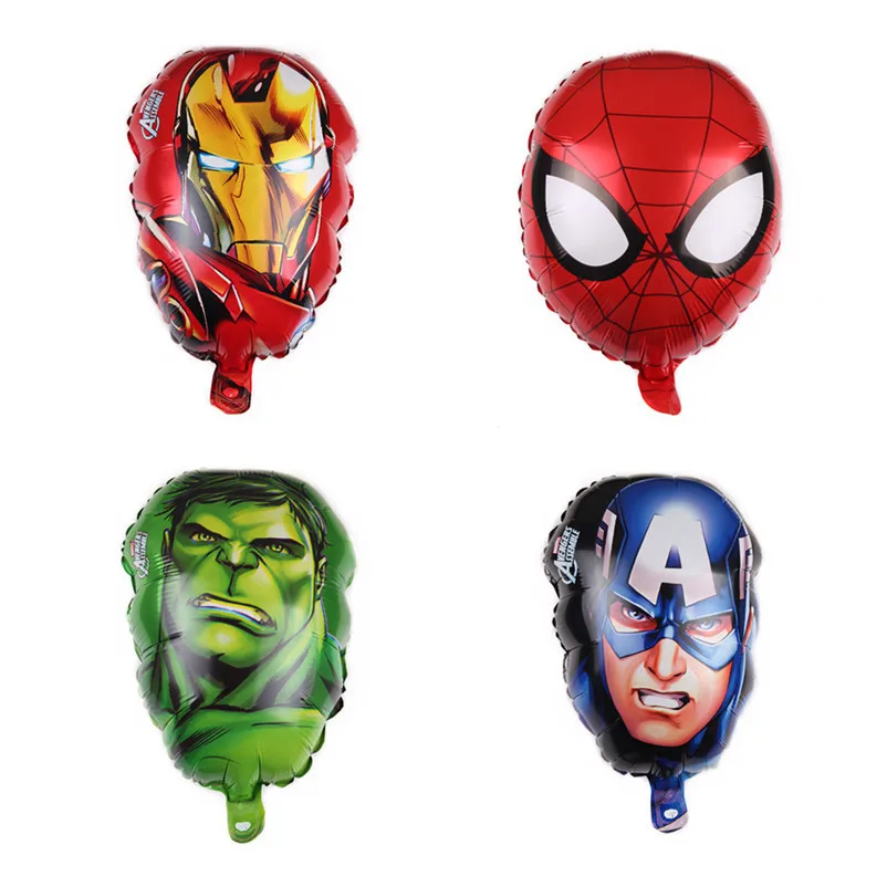 

Free Shipping 50cm Superhero Cartoon Spider Man Ironman Captain Balloon Party Balloons Toy, Blue