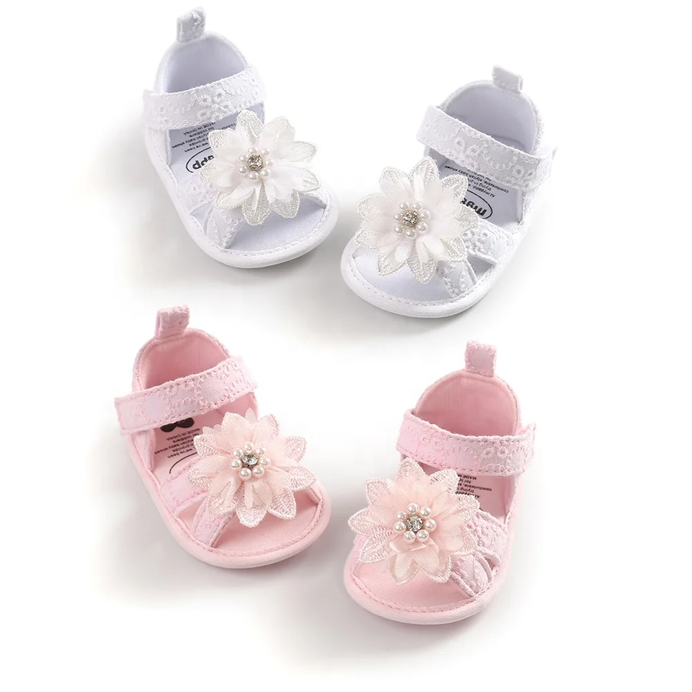 

0-6 Months Cotton Flower Baby Cute Girls Little Simple Newborn Sandals