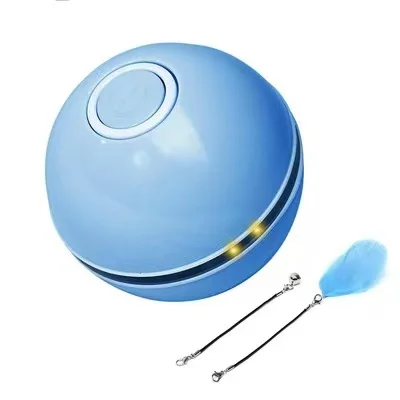 

2022 New Upgrade Smart Interactive Cat Toy Ball USB Rechargeable Automatic Rolling Ball With Built-in LED Light