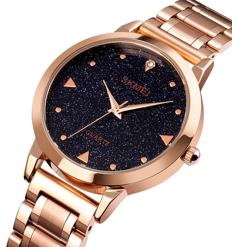

SKMEI 1661 rose gold fashion luxury women watches diamond ladies watches