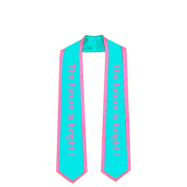 

cheap custom logo printed graduating wear satin embroi graduation stole graduation sash, Custom colour