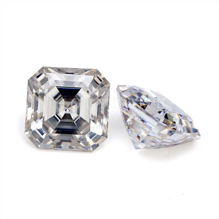 

Holycome Wholesale Loose Stones Synthetic Diamond 5.5mm DEF VVS White Moissanite 1ct Price Asscher Cut