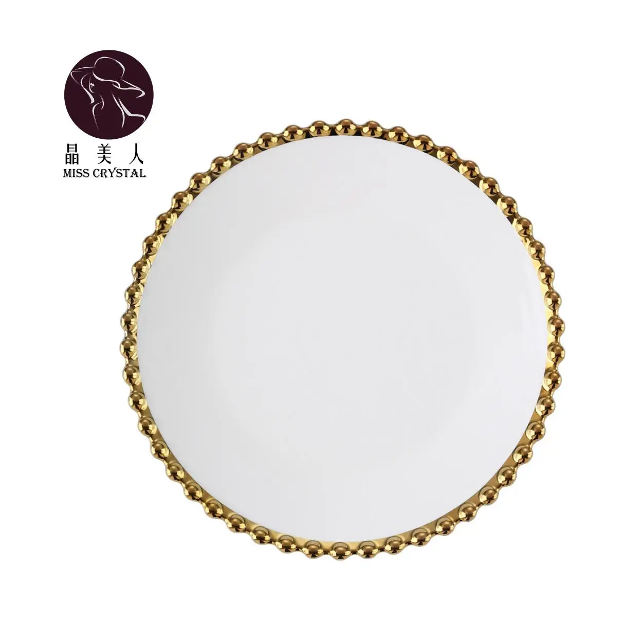 

2021 Hot Sales White Color Relief Beads Ceramic Plate Handmade Pearl Steak Pasta Dinner Plates Soup Bowls Tableware