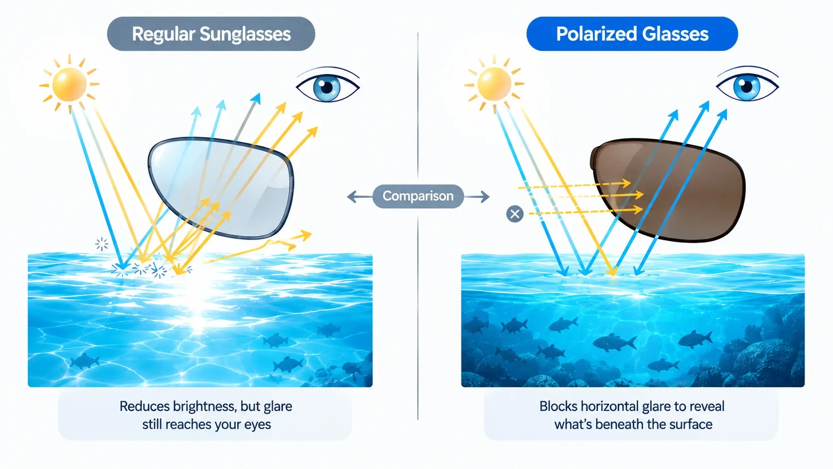 Regular Sunglasses vs Polarized Glasses: Optical Glare Comparison