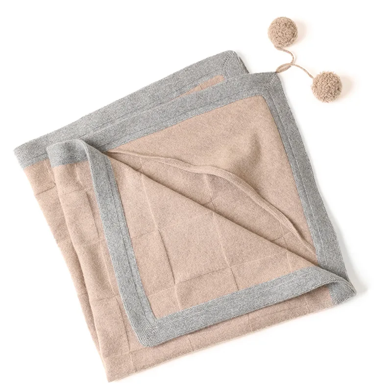 2024 New Style Knitted Baby 100% Luxury Cashmere Kid Scarf and Hat Set