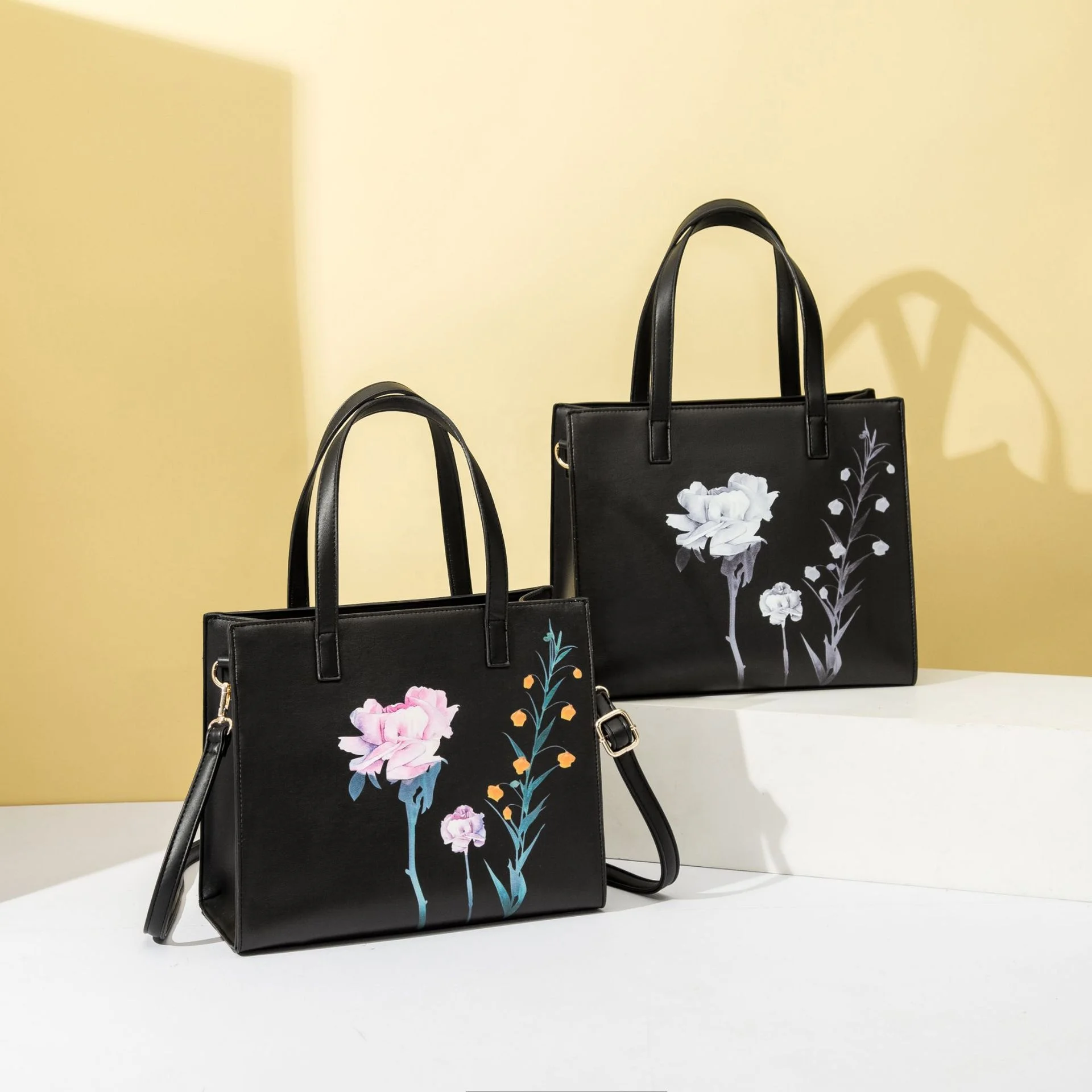 

Autumn And Winter Classic Leather Shoulder Bags Ladies Handbags Tote Bag Custom Print