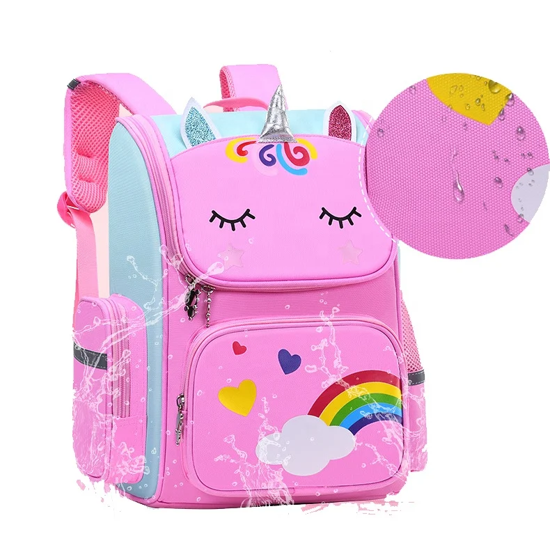 

school bags Unicorn children's school bags Children backpack convenient travel tutorial bag for High quality backpack for 2021, Blue