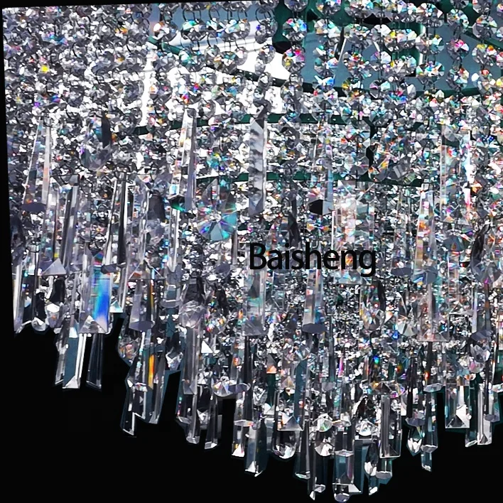 
raindrop droplet round lamp light crystal chandelier cristal lustre candelabra lampadari cristallo kroonluchter avize waterdrop 
