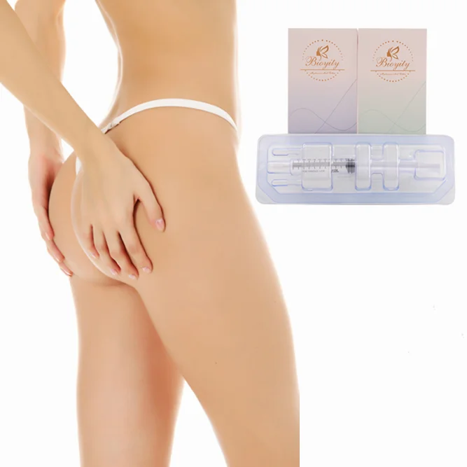 

injection hyaluronic acid dermal filler buttocks, Transparent