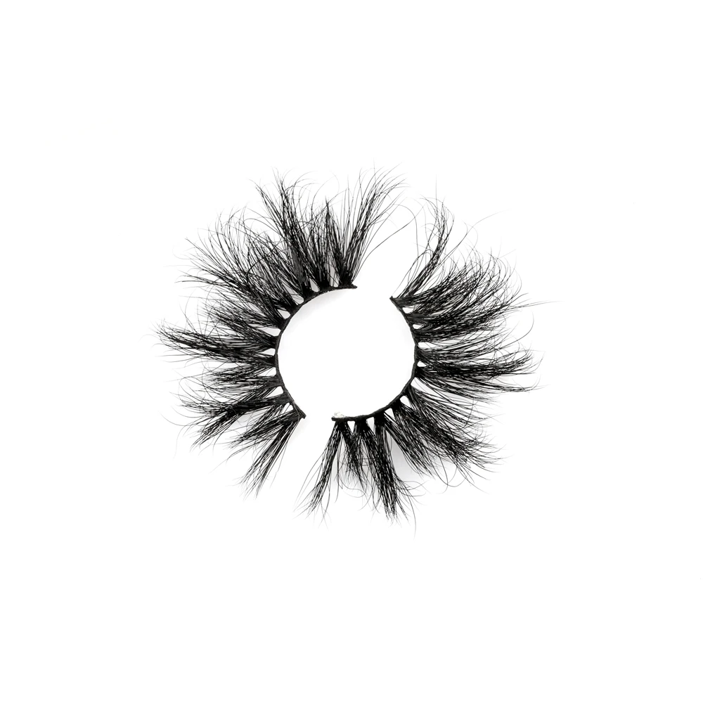 

Wholesale private brand habe to make black band fluffy real mink eyelashes
