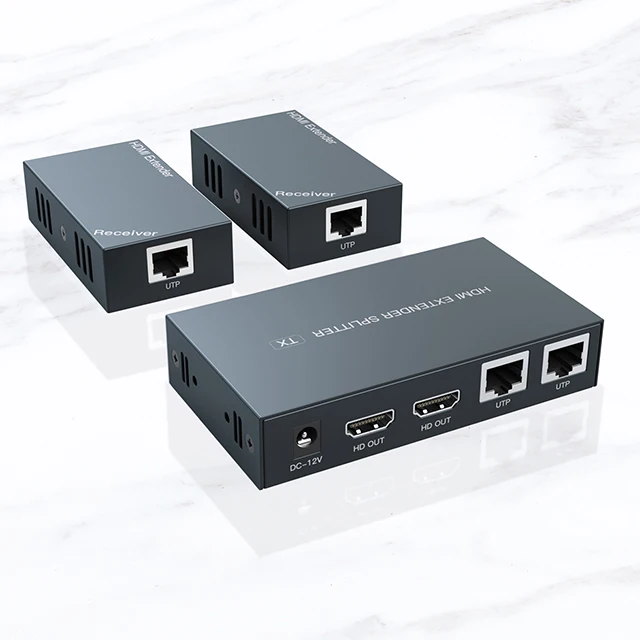 

Factory 1080p EDID hdmi splitter POC 1 in 2 out 20m 2 Way Audio Video Splitter 1 input 2 output hdmi extender 1080p 60hz For Mul
