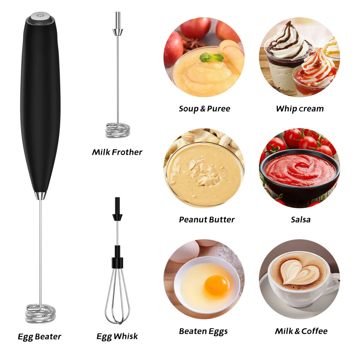 

Battery Powered Electric Milk Frother Electric Egg Beater Small Handheld Mini Egg Beater Coffee Mixer Handheld Whisk With Stand