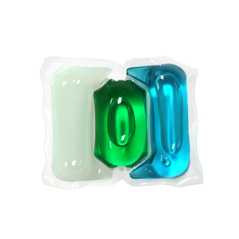 

High Effective Multipurpose 3 Chamber Laundry Soap Pods Detergent, Green, yellow, red, blue, etc