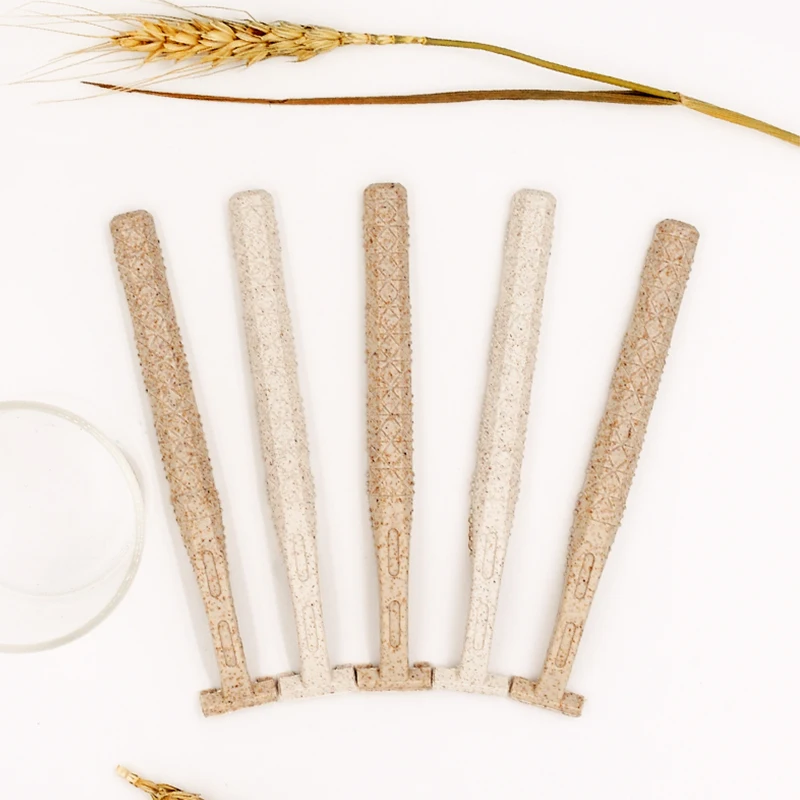 

Activities promotion wheat handle portable travel hair remover safety manufacturers shaving razors men, Natural color