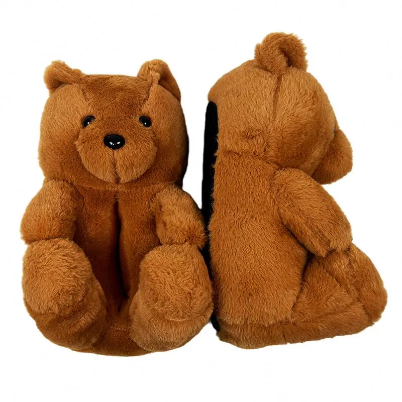 

kids teddy bear slippers  fits all 1-3 years old children toddler teddy bear slippers, Picture