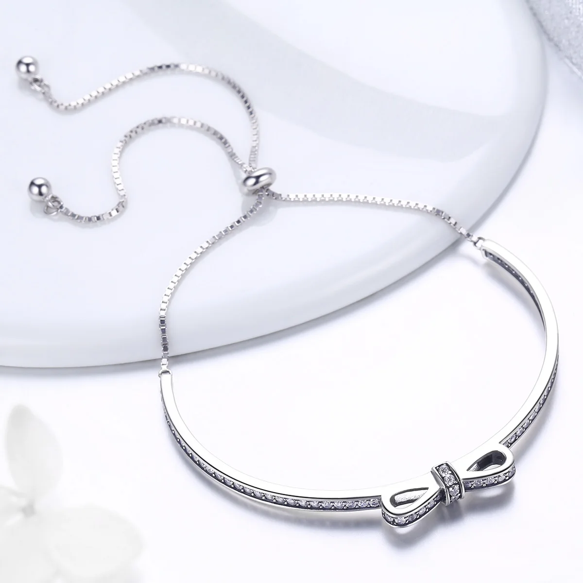 

New Arrival Accessories Women Jewelry 925 Sterling Silver Clear Cubic Zirconia Tennis Bracelet