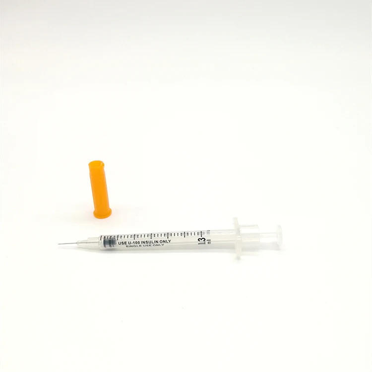 
Disposable Double Cap Insulin Syringe With Fixed Needle 