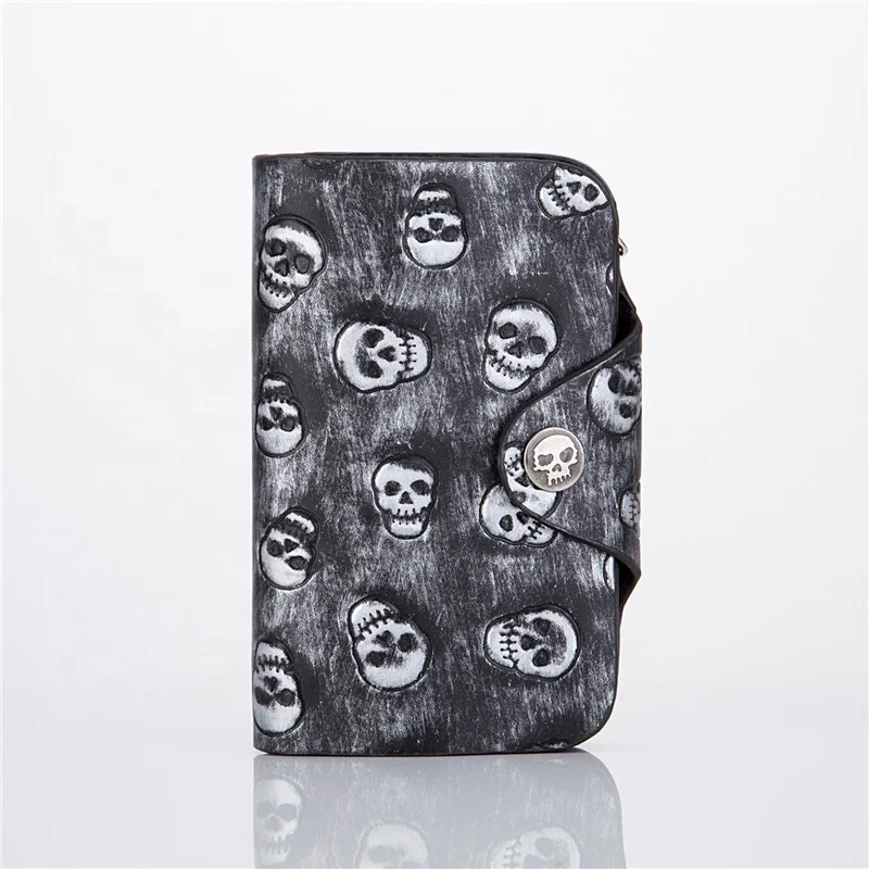 

Personality new retro men skull punk rock multi-purpose wallet, Black or others