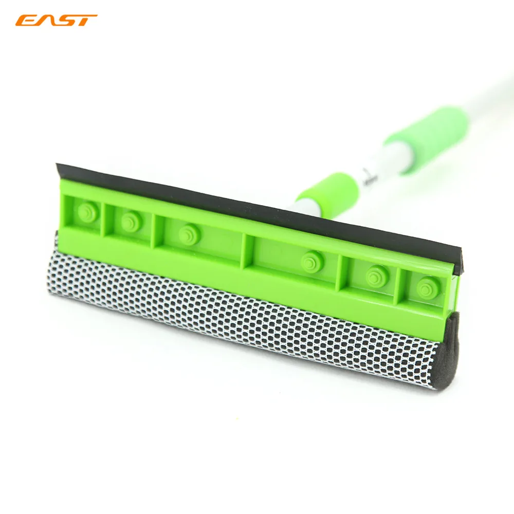 

Professional telescopic glass window cleaning sponge brush wiper squegee, Green