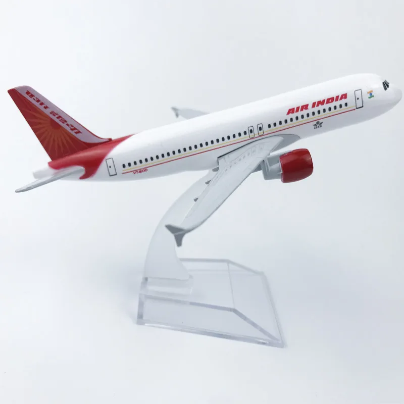 

Aircraft model Simulation passenger aircraft Alloy static ornaments 16CM Air India Airbus A320