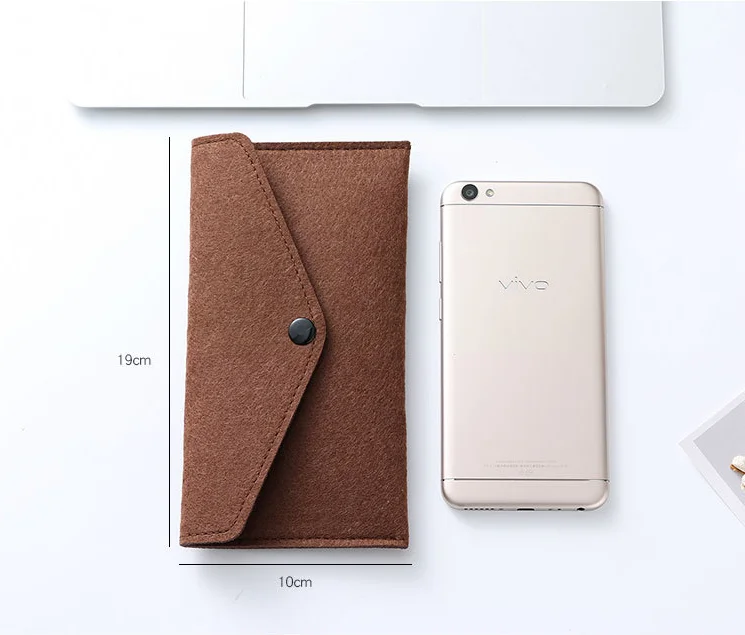 

Wholesale customization of reusable felt mobile phone bags for external protection