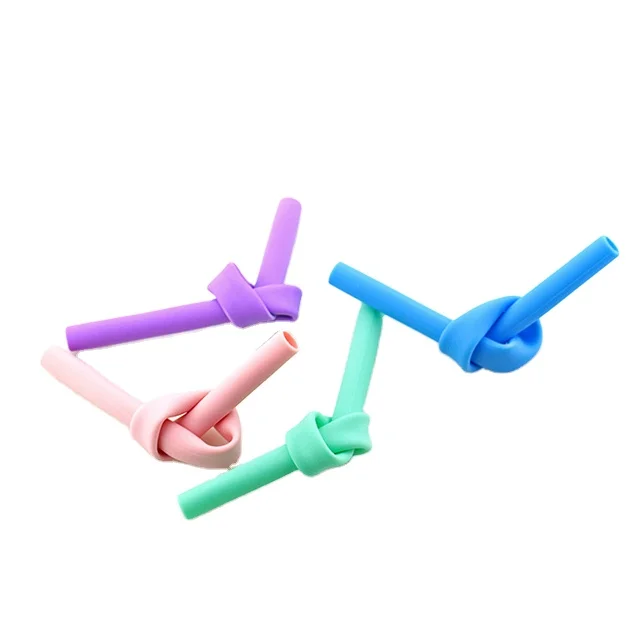

Food grade silicone material straw durable soft straw set, Colorfull