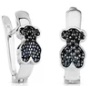 Bear Earring( bags) Guangzhou Factory Wholesale real 925 Sterling Silver join black earrings