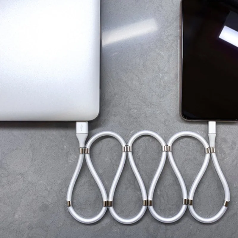 Magnetic USB data fast Charger Cable for phone portable Type-C Lightning Micro Jack - ANKUX.COM