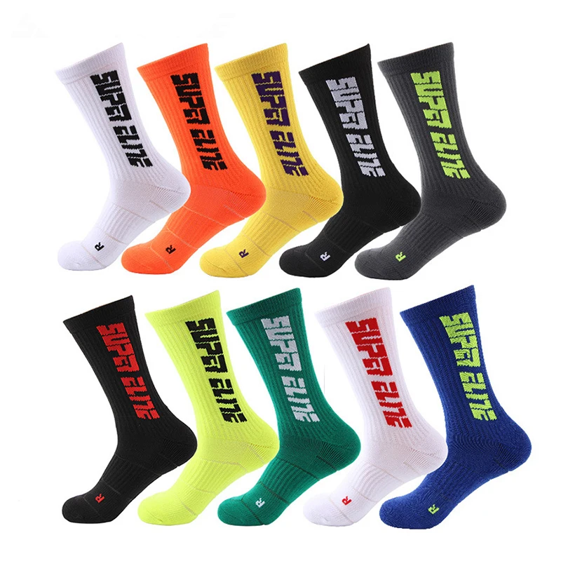 

Wholesale custom logo best selling fashion high quality stockings men printed street letter elite basketball sport socks, Picture shows